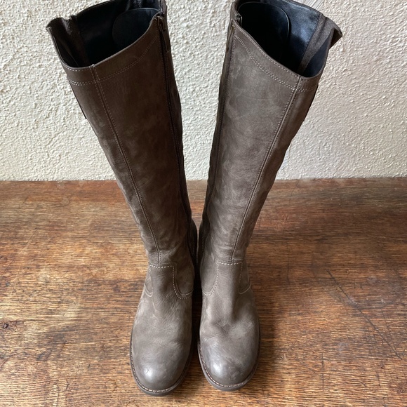 Paul Green Tall Moto Gray Suede Boots, 11 - Picture 9 of 9